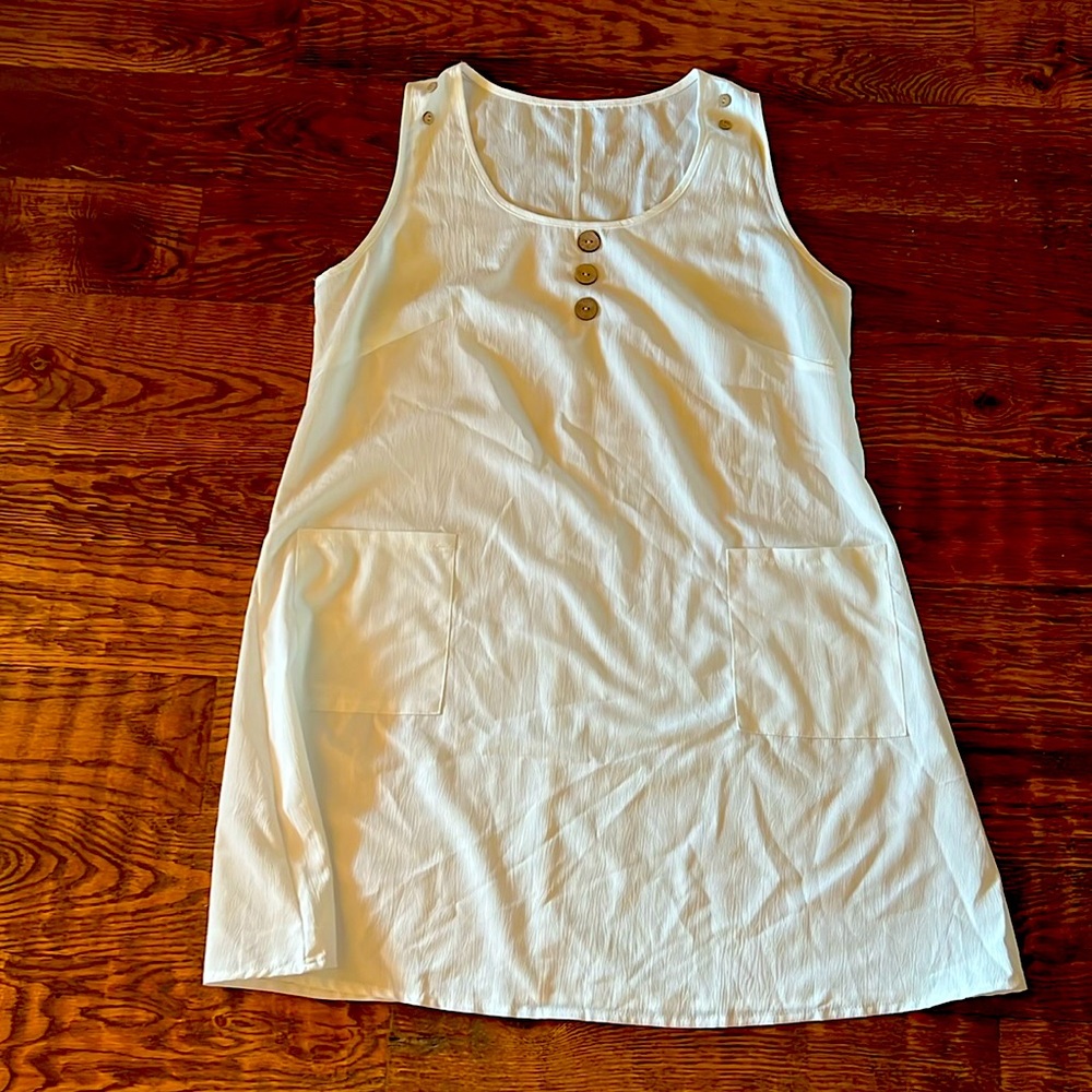 White slip dress